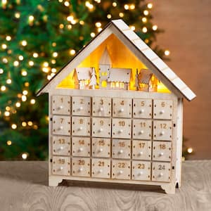 14.17 in. L Wooden LED Countdown Farmhouse