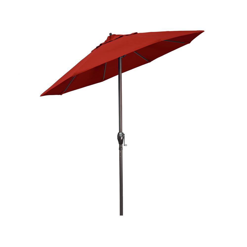 7.5 Ft Jockey Red Aluminum Patio Umbrella with Auto Tilt