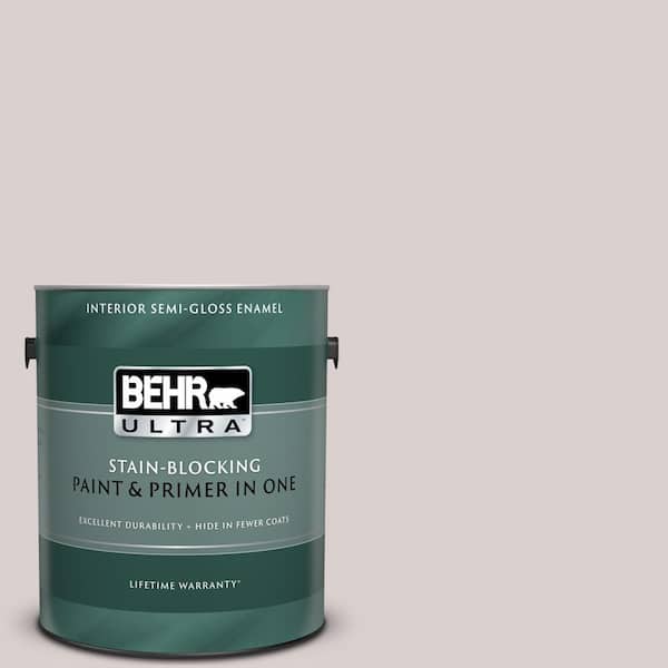 BEHR ULTRA 1 gal. #UL250-11 Mauve Morning Semi-Gloss Enamel Interior Paint and Primer in One