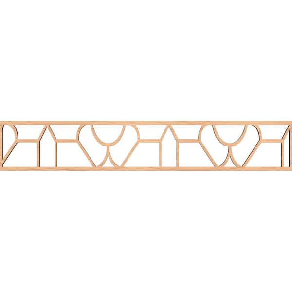 Ekena Millwork Whitechapel Fretwork 0.375 in. D x 46.625 in. W x 8 in. L Hickory Wood Panel Moulding