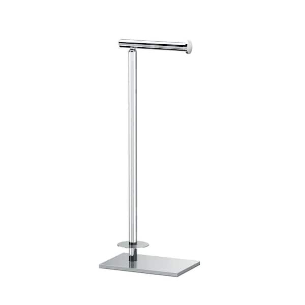 Gatco Latitude II Square Free Standing Toilet Paper Holder with Storage in Chrome