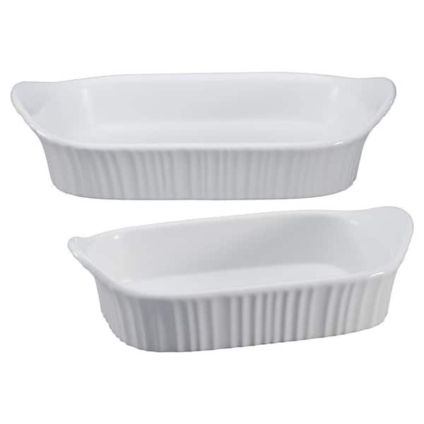Corningware French White 2-Piece Ceramic Bakeware Set