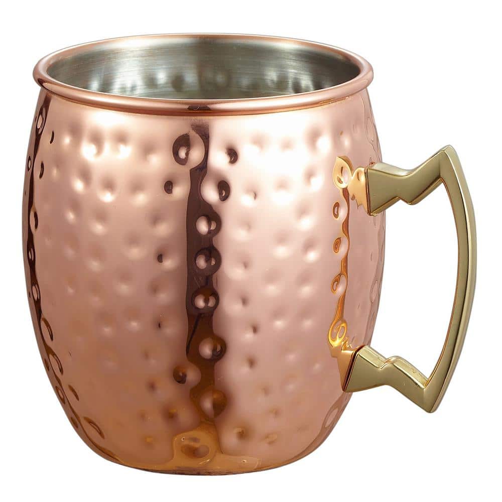 Moscow Mule Silver One International Hammered Copper 2 Pack Mugs New in Box 20oz 