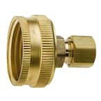3/4 in. FHT x 1/4 in. O.D. Compression Brass Adapter Fitting