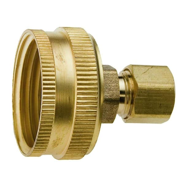 Everbilt 3/4 in. FHT x 1/4 in. O.D. Compression Brass Adapter Fitting