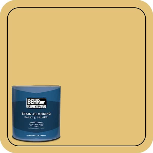 BEHR ULTRA 1 qt. #370D-5 Summer Field Extra Durable Satin Enamel Interior Paint & Primer