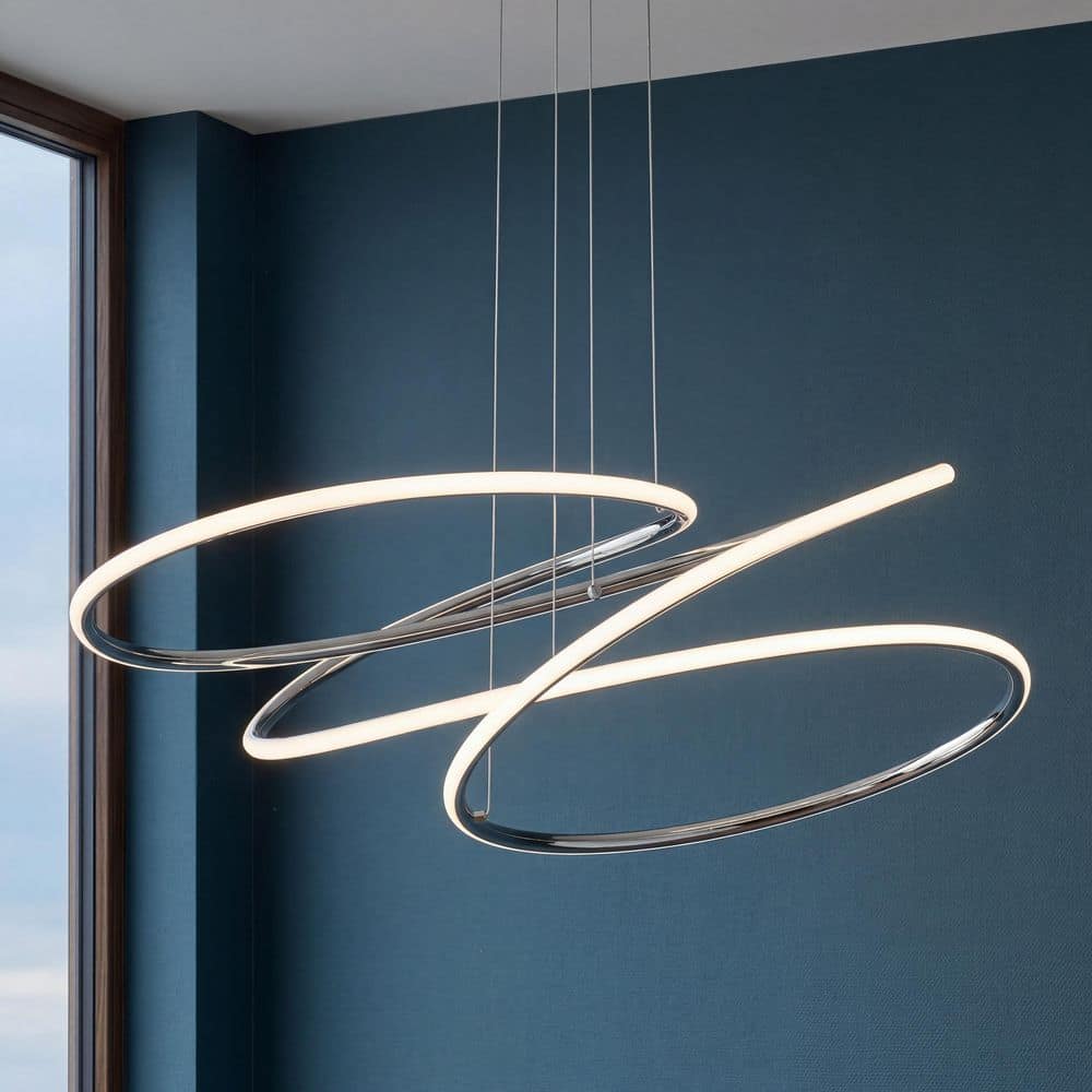 Artika Swirl Butterfly 26-Watt Modern Chrome 3CCT Integrated LED