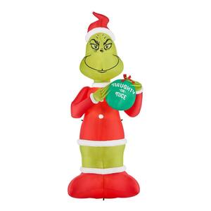 20 ft. LED Grinch in Santa Suit Inflatable