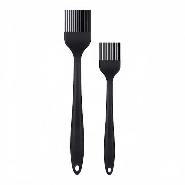 Silicone Pastry Basting Brush for Baking, Cooking Food, Sauce, Butter, Oil, and Barbecue Grilling (2-Pack)