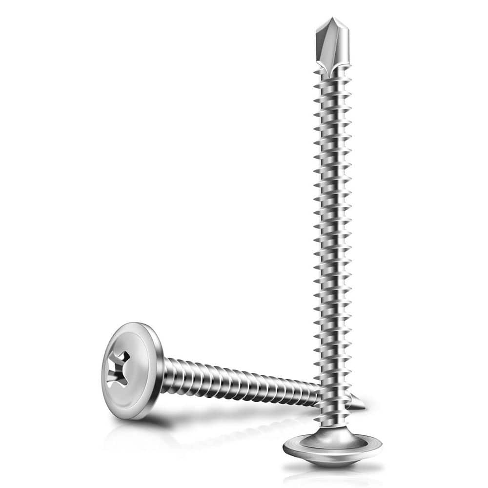 6 x 1/2 Pan Head Self Drilling Screws, Phillips Drive, 410 Stainless Steel Sheet Metal Screws,Self Tapping, 100 PCS by Eastlo Fastener