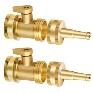 Jet Nozzle Water Hose High Pressure with Garden Hose Shutoff Valve Brass Heavy-Duty 3/4 in. GHT Connector (4-Pack)