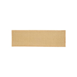 Solid Beige 10 in. x 36 in. Indoor Carpet Stair Tread Cover Slip Resistant Backing (Set of 7)