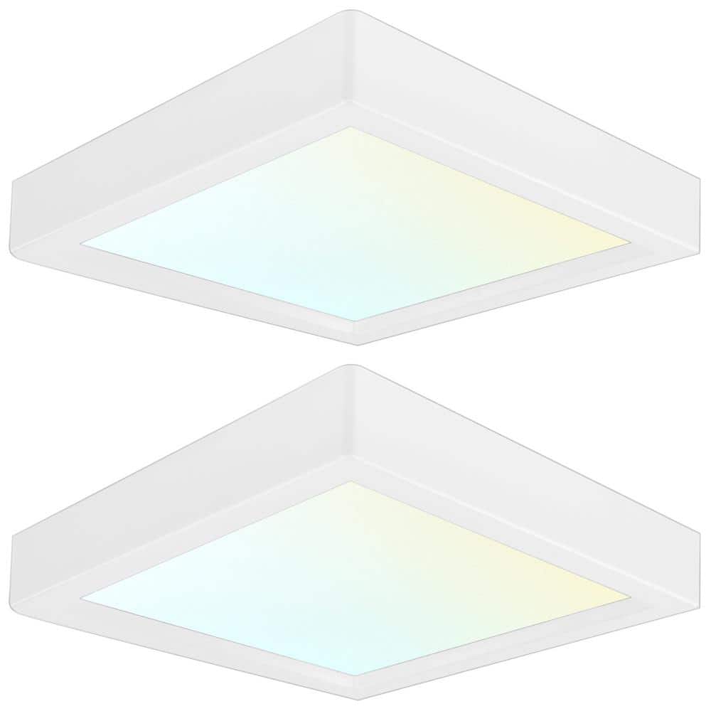 Sleek 4" Square LED Ceiling Light, Dimmable 3-Color Selectable