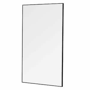71 in. x 31.5 in. Modern Black Rectangle Framed Full Length Leaning Mirror / Wall Mirror