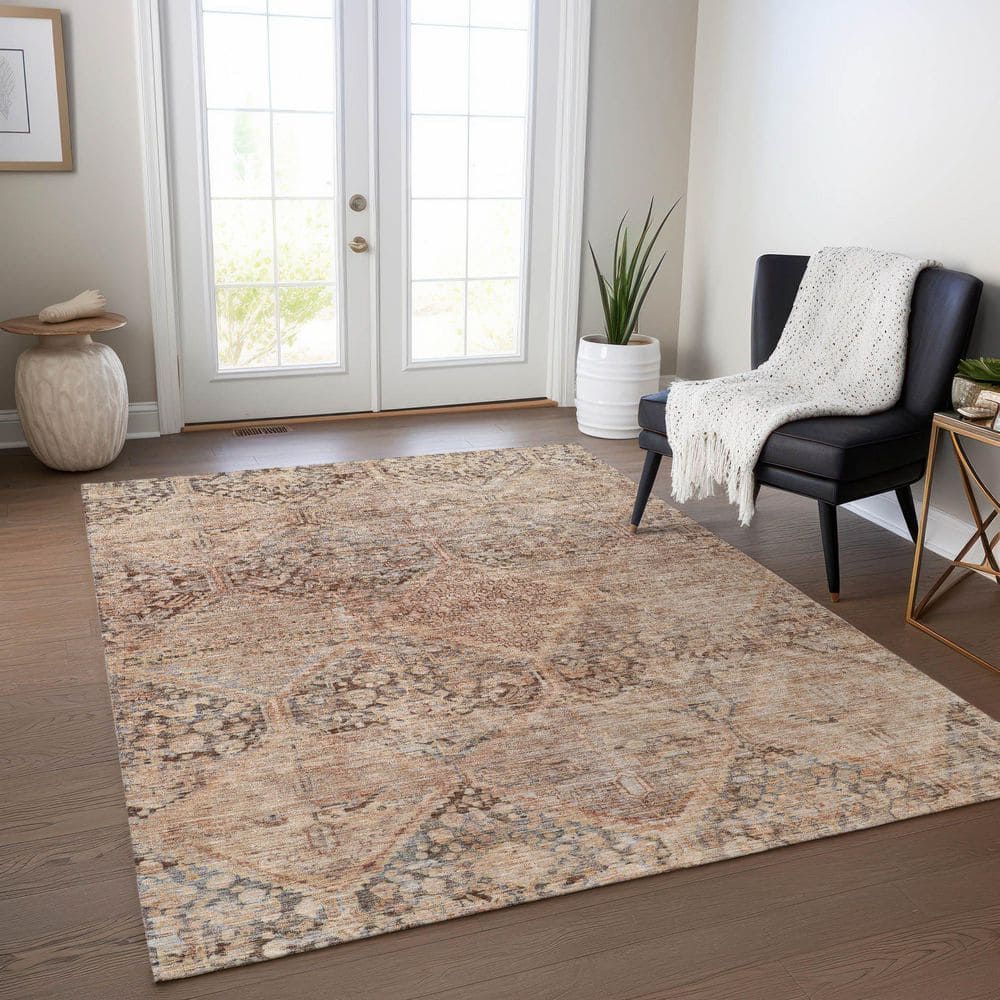 Chantille Machine Washable Indoor/Outdoor Abstract ACN1745 Copper 10 ft. x 14 ft. Area Rug price history on PriceWatchPro