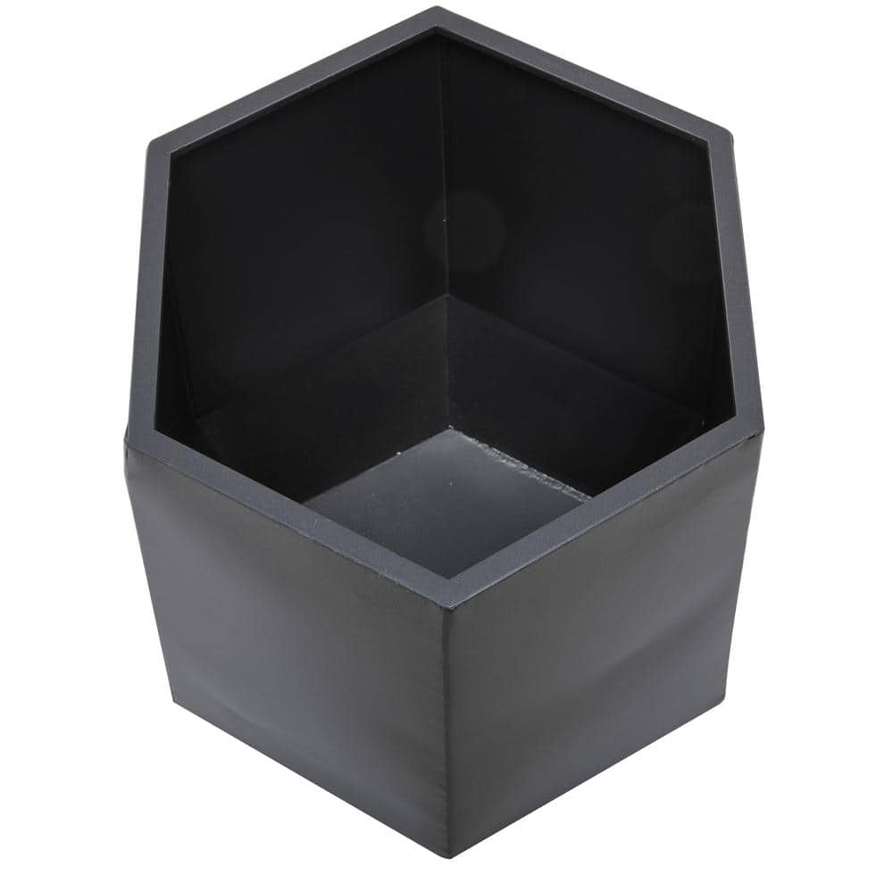 Extra Large Modern Matte Gray Metal Round Planter