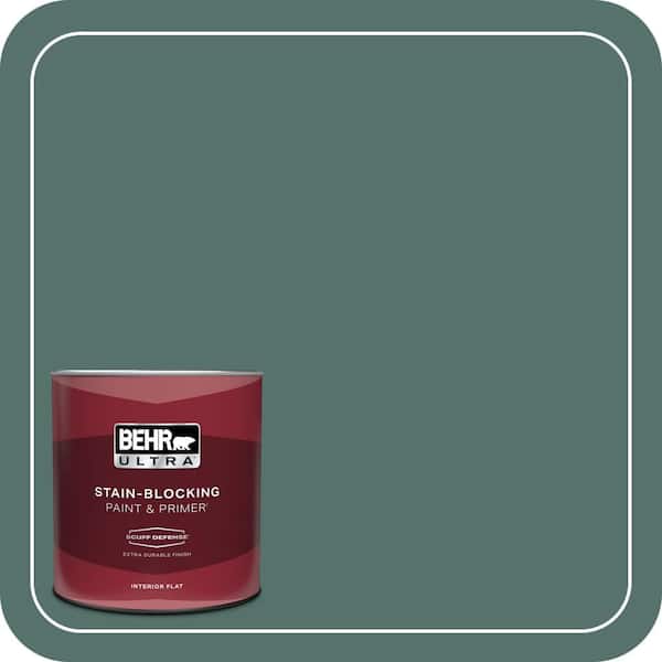 BEHR ULTRA 1 qt. #480F-6 Shaded Spruce Extra Durable Flat Interior Paint & Primer