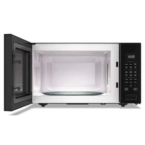 21.75 in. 1.6 cu. ft. Countertop Microwave in Black with Sensor Cooking