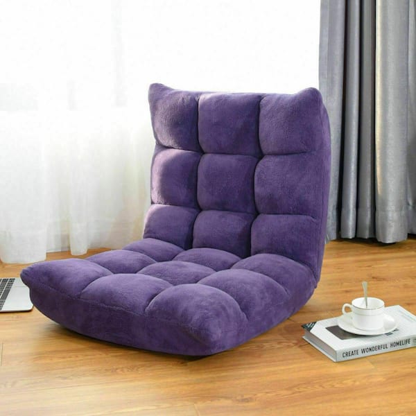 purple floor chair