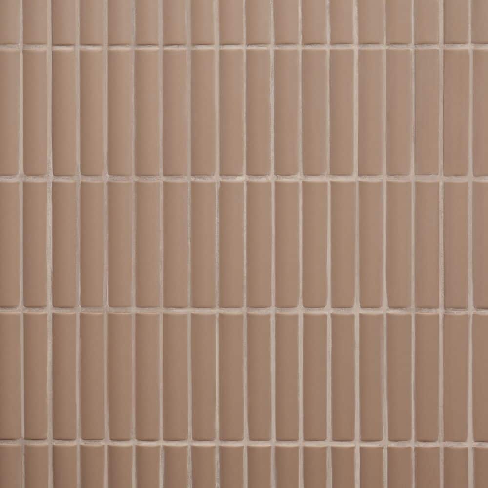 Ivy Hill Tile Sway Ribbed Taupe 3.93 in. x 11.81 in. Matte