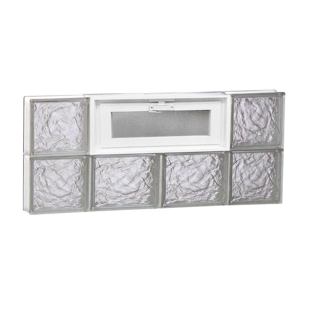 27 in. x 11.5 in. x 3.125 in. Frameless Ice Pattern Vented Glass Block Window price history on PriceWatchPro