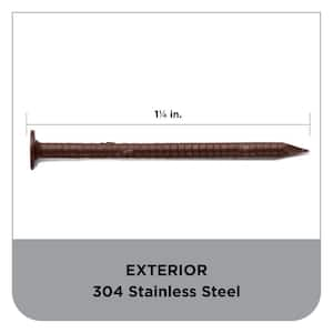 1-1/4 in. 304 Stainless Steel Brown Trim Nail 1 lbs. (619-Count)