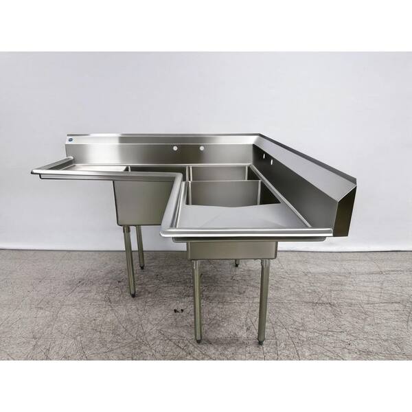 Elite Kitchen Supply 57 in. Freestanding Stainless Steel