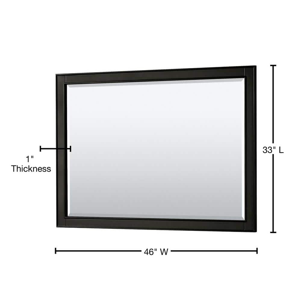 Wyndham Collection Deborah 46 in. W x 33 in. H Framed Rectangular ...