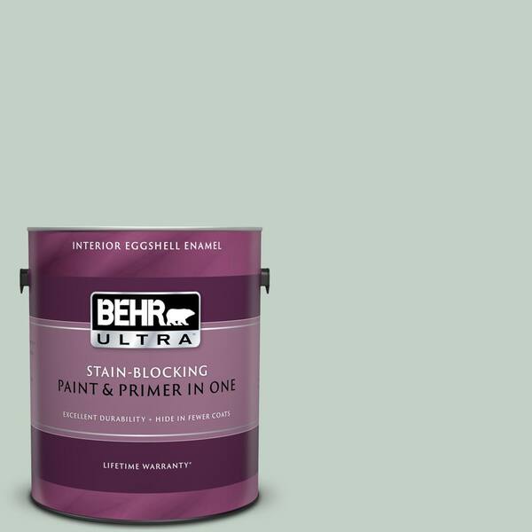 BEHR ULTRA 1 gal. #UL220-13 Frosted Jade Eggshell Enamel Interior Paint and Primer in One