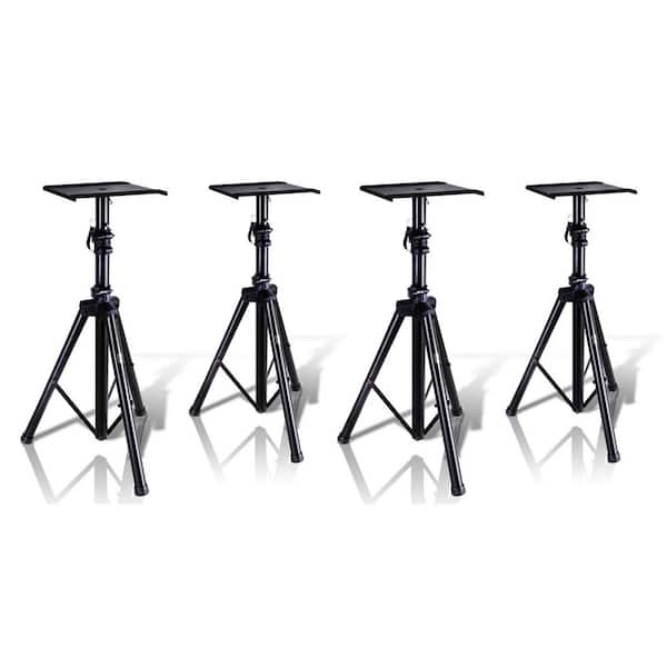 Pyle Universal Tripod Dual Studio Monitor Speaker Stand Mount Kit (4-Pack)