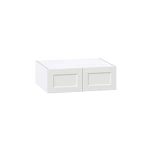 30 in. W x 24 in. D x 10 in. H Alton Painted White Shaker Assembled Deep Wall Bridge Kitchen Cabinet