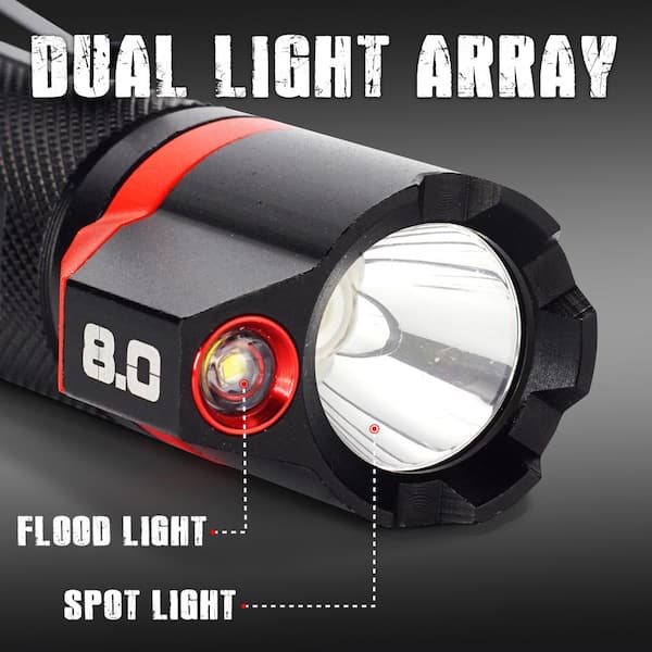 STKR BAMFF 8.0 - 800 Lumen Dual LED Tactical Flashlight 00-341