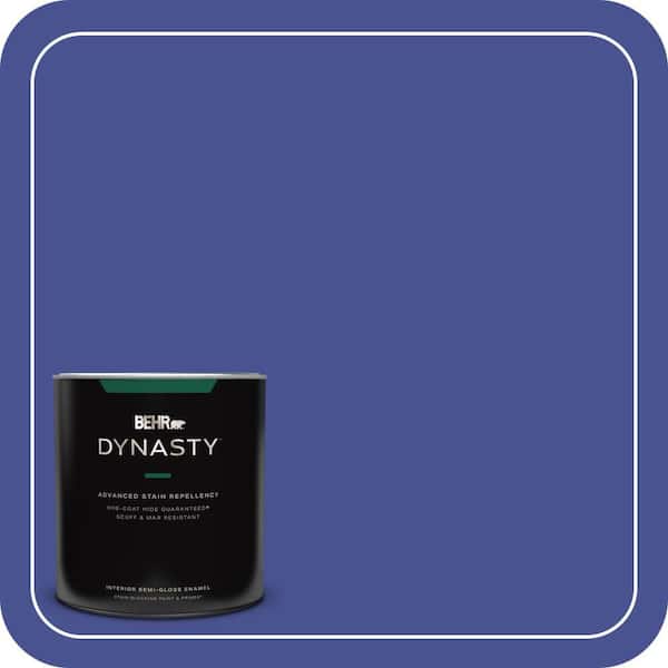 BEHR DYNASTY 1 qt. #P540-7 Canyon Iris One-Coat Hide Semi-Gloss Enamel Interior Stain-Blocking Paint and Primer