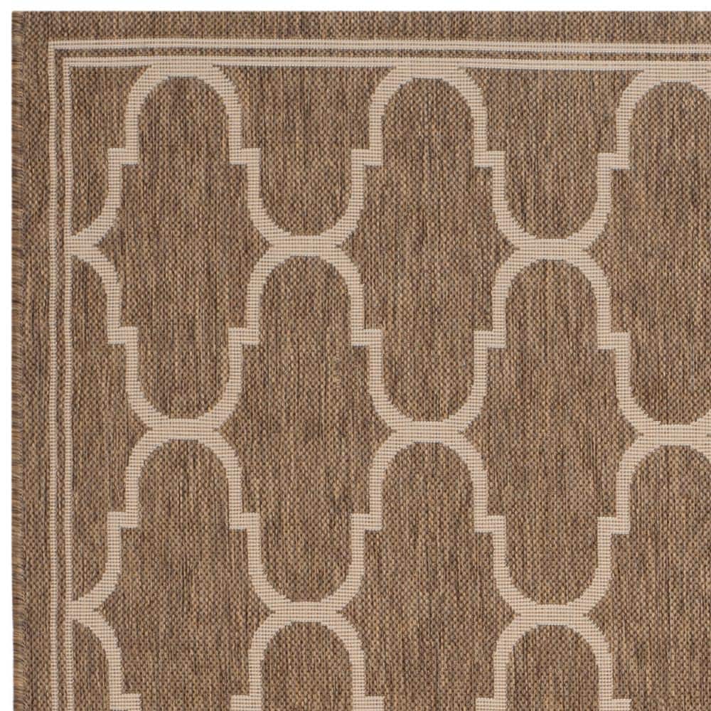 Light Blue Contemporary Easy-Care Synthetic Indoor/Outdoor Rug