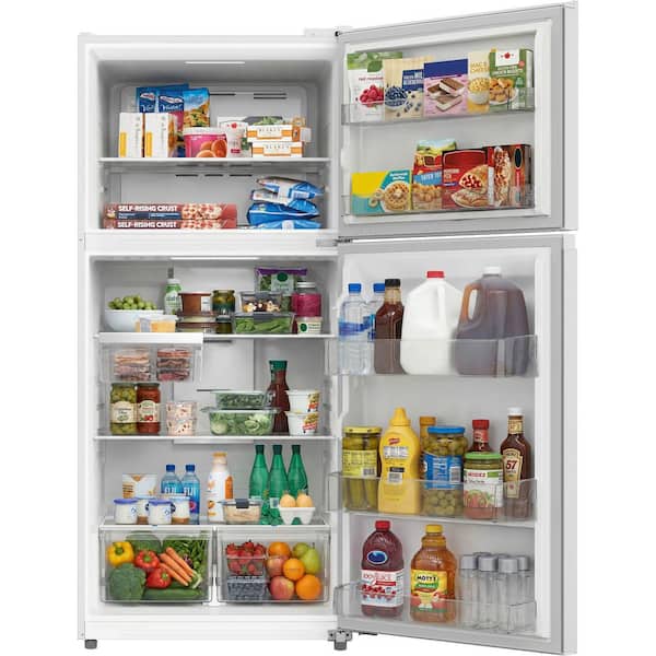 29.7 in. 19 cu. ft. Standard Depth Garage Ready Top Freezer Refrigerator in White w/ Humidity-Controlled Crisper Drawers