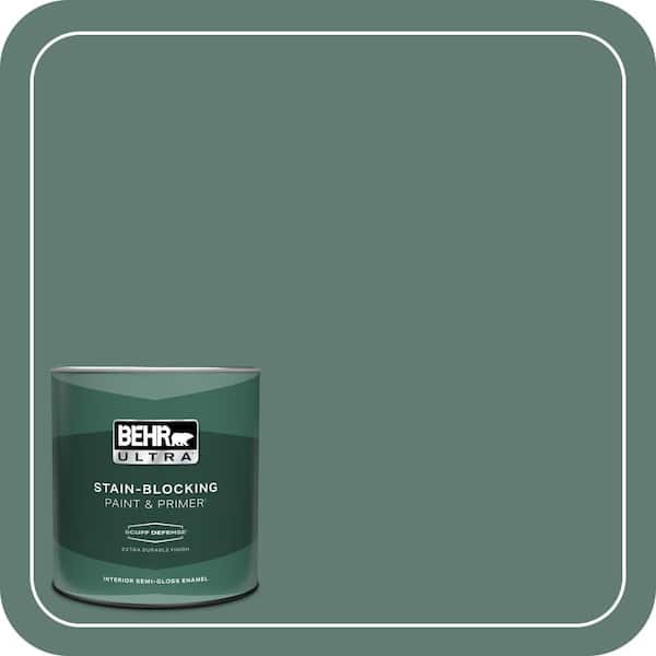BEHR ULTRA 1 qt. #S430-6 Forest Edge Extra Durable Semi-Gloss Enamel Interior Paint & Primer