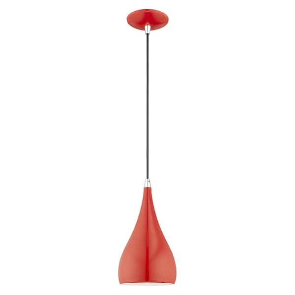 AVIANCE LIGHTING Hansberry 1-Light Shiny Red Teardrop Mini Pendant