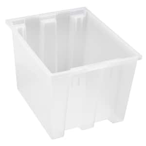 Quantum Genuine 12.93 Gal. Stack and Nest Tote in Clear (6-Pack)