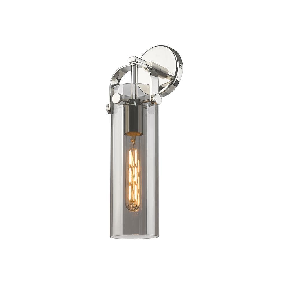 Pilaster 1-Light Polished Nickel Wall Sconce with Glass Shade price history on PriceWatchPro