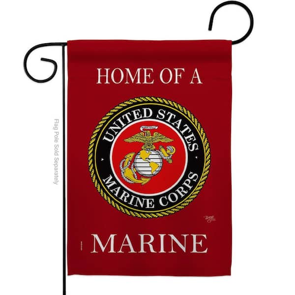 13 in. x 18.5 in. Home of Marine Corps Garden Flag Double-Sided Readable Both Sides Armed Forces Marine Corps Decorative