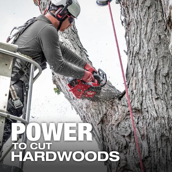 Milwaukee - M18 FUEL 14 in. 18V Brushless Cordless Electric Battery Top Handle Chainsaw Kit w/ Pole Saw, 8.0 Ah Battery & Charger