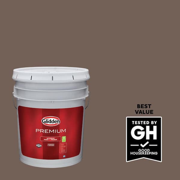 Glidden Premium 5 gal. Poppy Pods PPG1075-6 Semi-Gloss Interior Latex Paint