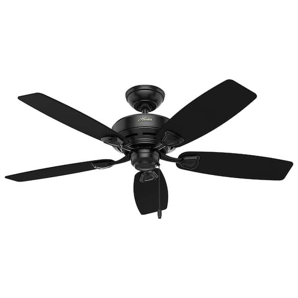 Hunter Sea Wind 48 in. Indoor/Outdoor Matte Black Ceiling Fan For Patios or Bedrooms