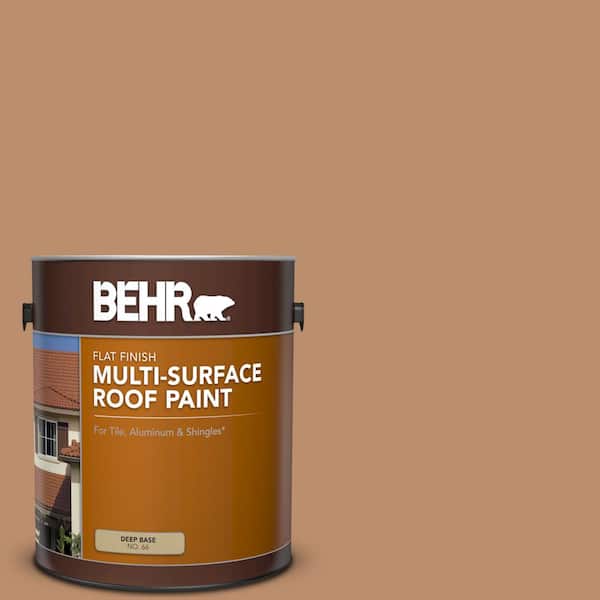 BEHR 1 gal. #MS-10 Desert Shade Flat Multi-Surface Exterior Roof Paint
