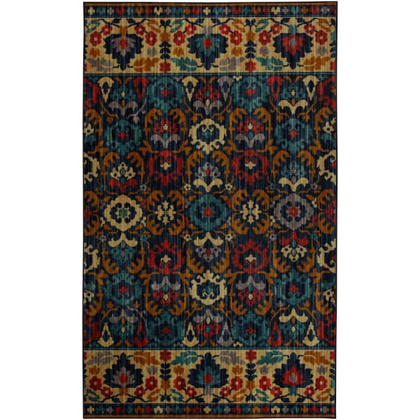 Mohawk Home Cameo Blue 5 ft. x 8 ft. Oriental Area Rug