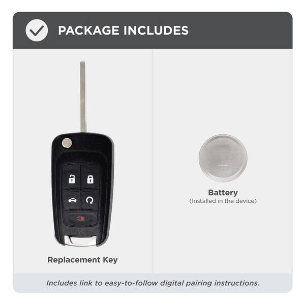 thumbnail image 2 of Strattec OEM 5-Button Switchblade Flip Key Remote For Chevy GM (Part #5912545) 2 of 3