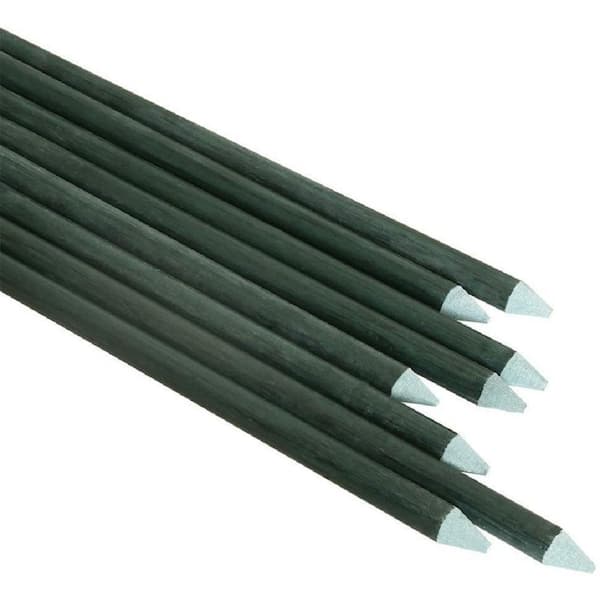 Ecostake 1/4 in. rod 3 ft. L Garden Stakes Plant Supporting Stakes for Climbing, Pack of 20, Dark Green