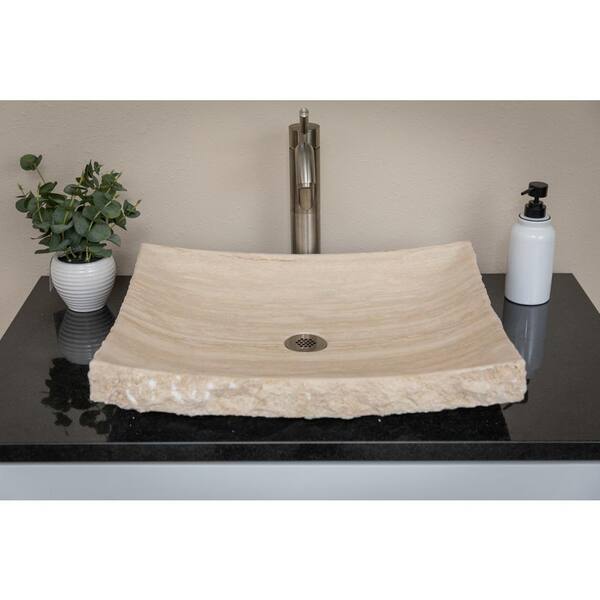 Handcrafted River Rock Sink – Natural Stone Vessel Sink for