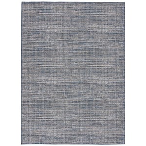 Wicker Weave Blue Doormat 3 ft. x 5 ft. Indoor/Outdoor Accent Area Rug