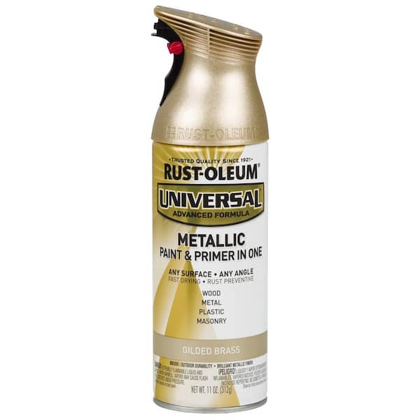 Rust-Oleum Universal 11 oz. All Surface Metallic Vintage Gold Spray Paint  and Primer in One 342918 - The Home Depot